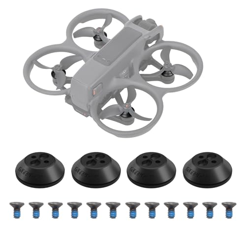 Oeudire Sinyutia 4-teilige Motorabdeckung for DJI Avata 2 Drohne, Aluminium-Motorschutzkappe for DJI Avata2-Zubehör, staubdicht, wasserdicht, Schutzpropellerhalterungen (rot)(Svart) von Oeudire