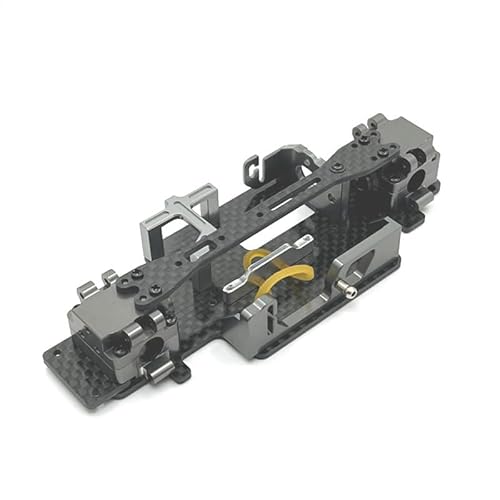 Oeudire Verwendet for 1/28 284131 K979 K989 K999 RC-Autoteile, Metall-Upgrade, modifiziertes Getriebe, Chassis-Teile, Radstand 98 mm, 102 mm(Titanium) von Oeudire