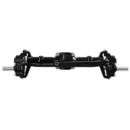 Oeudire Vollmetall-Türbrücken vorne und hinten for MN82 LC79 MN78 98 99SV2 MN-Modell 1/12, Upgrade-Zubehör und -Teile for ferngesteuerte Autos(Black Front axle) von Oeudire