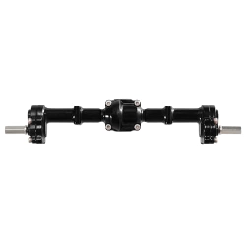 Oeudire Vollmetall-Türbrücken vorne und hinten for MN82 LC79 MN78 98 99SV2 MN-Modell 1/12, Upgrade-Zubehör und -Teile for ferngesteuerte Autos(Black Rear axle) von Oeudire