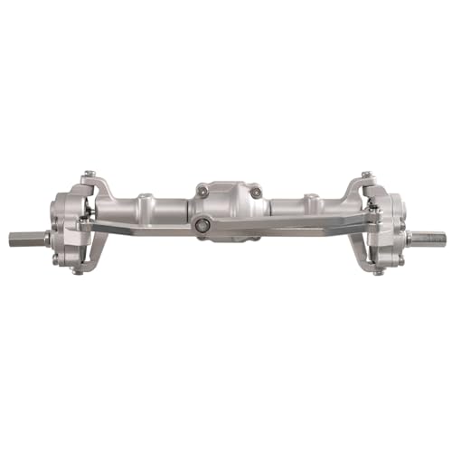 Oeudire Vollmetall-Türbrücken vorne und hinten for MN82 LC79 MN78 98 99SV2 MN-Modell 1/12, Upgrade-Zubehör und -Teile for ferngesteuerte Autos(Silver Front axle) von Oeudire