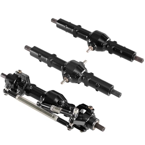 Oeudire for B16 B36 FAYEE JJRC und andere 1/16 Sechsradantrieb RC-Autozubehörteile aus Metall, Vorder-, Mittel- und Hinterachse(Black Set) von Oeudire