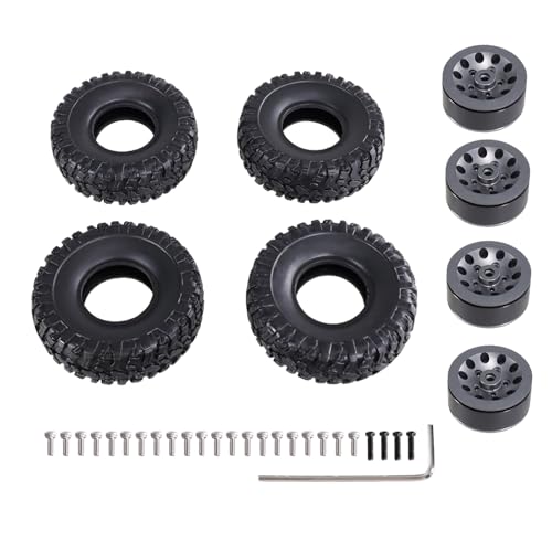 Oeudire for MN1/2 D90 98 99S 78 82 99sV2 1/16 C14 C24 C34 RC-Auto-Clip-Typ-Reifen, weiche Reifenhaut, Upgrade-Metallteile, Zubehör(Titanium) von Oeudire