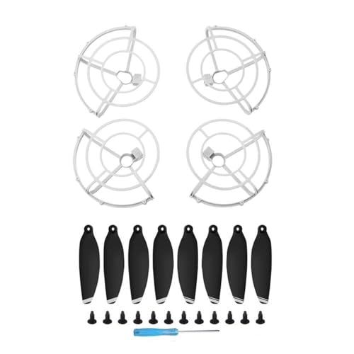 Oeudire for Mavic Mini 2 – Vollständiger Propellerschutz mit 360°-Absturzschutz (4726-Blatt-Propeller)(2 in 1 Silver) von Oeudire