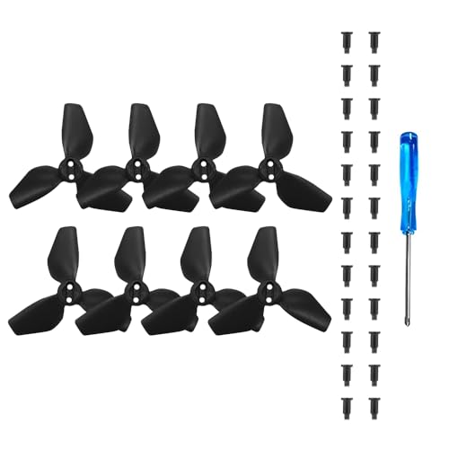 Oeudire sea Jump 8 Stück Propeller, passend for NEO-Drohnenzubehör, Handheld-Quadcopter-Drohne 2016S, Propellerblätter (blau)(Svart) von Oeudire