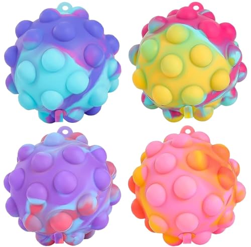 Pop-Zappelspielzeug, Its-Ball-Spielzeug, 4 Stück, 3D-Stressbälle, It-Pop-Zappelpaket, Partygeschenke for Kinder, Spielzeug, Autismus, sensorisches Spielzeug, Quetschspielzeug, Kleinkindspielzeug for J Pop-Zappelspielzeug, Its-Ball-Spielzeug, 4 Stück, 3D-Stressbälle, It-Pop-Zappelpaket, Partygeschenke for Kinder, Spielzeug, Autismus, sensorisches Spielzeug, Quetschspielzeug, Kleinkindspielzeug for J von Oeudire