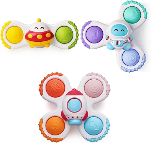 Zappelspielzeug mit starkem Saugnapf, rotierendes sensorisches Badespielzeug for Babys im Alter von 12 bis 18 Monaten, Flugzeug, Auto, Reisetisch und Fensterspielzeug for 1-2-jährige Kleinkinder, Jung Zappelspielzeug mit starkem Saugnapf, rotierendes sensorisches Badespielzeug for Babys im Alter von 12 bis 18 Monaten, Flugzeug, Auto, Reisetisch und Fensterspielzeug for 1-2-jährige Kleinkinder, Jung von Oeudire