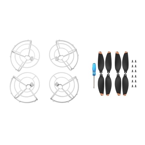 for Mavic Mini 2 – Vollständiger Propellerschutz mit 360°-Absturzschutz (4726-Blatt-Propeller)(2 in 1 Orange) von Oeudire