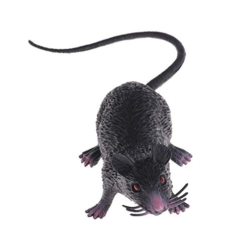 Ogquaton Plastik Ratten Maus Modell Figuren Kinder Halloween Tricks Streiche Requisiten Spielzeug Schwarz Neu Veröffentlicht von Ogquaton