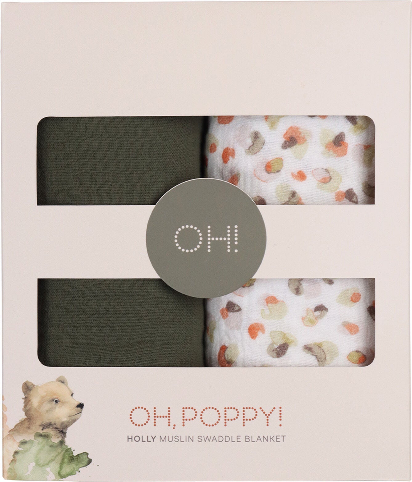 Oh, Poppy! Holly Musselin Decke 2er-Pack, Fresh Vanilla/ Forest Green Oh, Poppy! Holly Musselin Decke 2er-Pack, Fresh Vanilla/ Forest Green von Oh, Poppy!