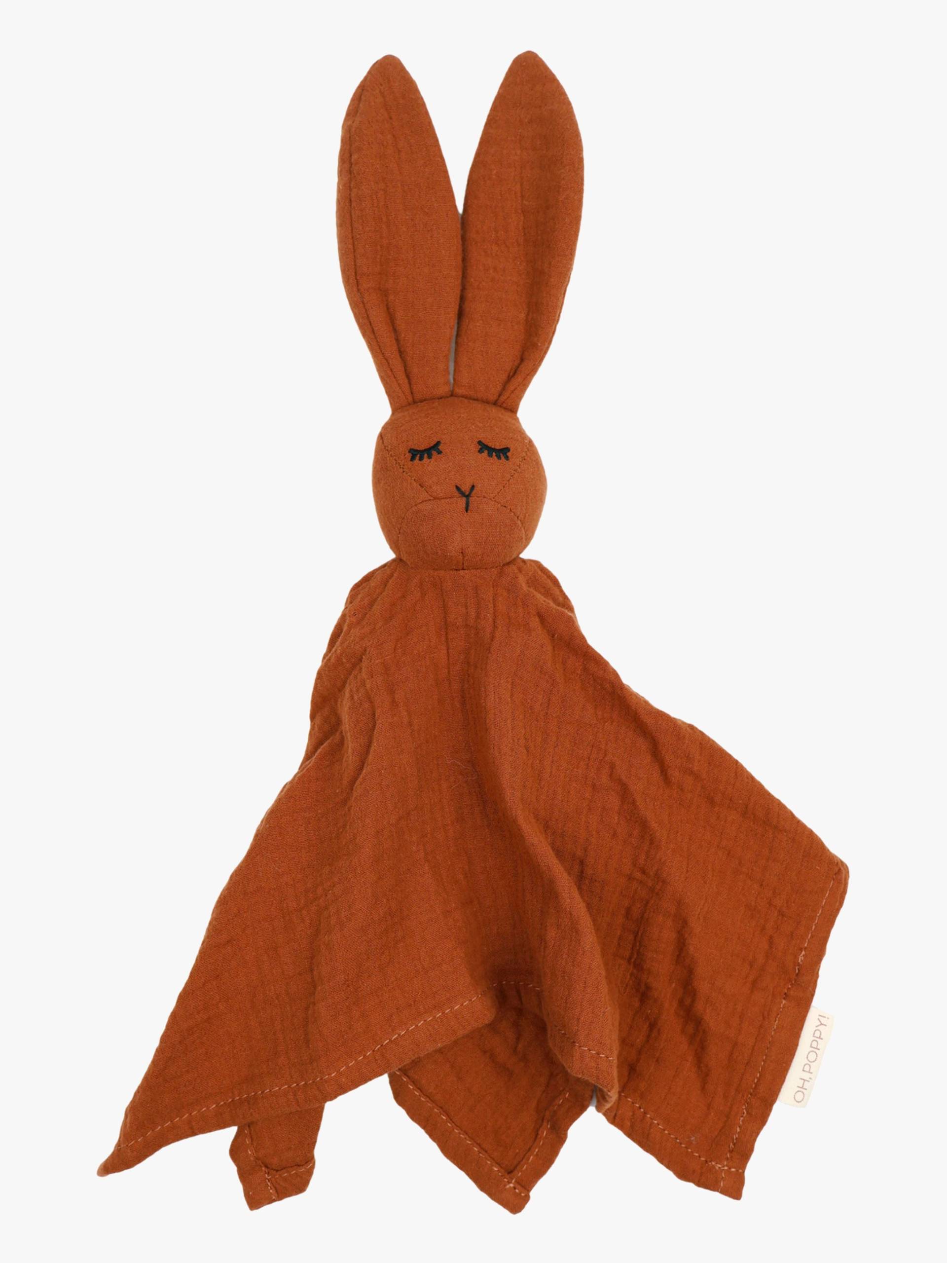 Oh, Poppy! Leia Kaninchen Schmusetuch Musselin, Warm Rust von Oh, Poppy!