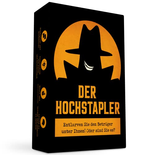 Der Hochstapler - Können Sie ihn entlarven? Bluff, Kreativität, Wortspiele und Verdächtigungen! Gesellschaftsspiel für die ganze Familie, Spiele für Erwachsene, Brettspiel, Kartenspiel, Familienspiel Der Hochstapler - Können Sie ihn entlarven? Bluff, Kreativität, Wortspiele und Verdächtigungen! Gesellschaftsspiel für die ganze Familie, Spiele für Erwachsene, Brettspiel, Kartenspiel, Familienspiel von Oh Happy Games