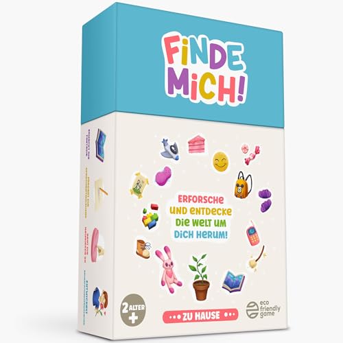 Finde Mich! Indoor Suchspiel – Entdeckerkarten für Kinder ab 2–6 Jahren – Zuhause entdecken & spielerisch lernen – Montessori Lernspiel & Geschenk für Jungen & Mädchen – Spielidee für Schlechtwetter von Oh Happy Games