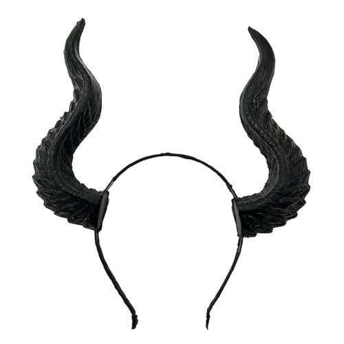 Dämonenhorn Kopfschmuck Gebogene Stierhörner Stirnbänder Cosplay Bühnenrequisiten Tier Haarreif Karneval Animal Simulation Kostüme Zubehör Lustige Halloween Kopfbedeckung Fancy Fasching Accessoire Dämonenhorn Kopfschmuck Gebogene Stierhörner Stirnbänder Cosplay Bühnenrequisiten Tier Haarreif Karneval Animal Simulation Kostüme Zubehör Lustige Halloween Kopfbedeckung Fancy Fasching Accessoire von OhMill