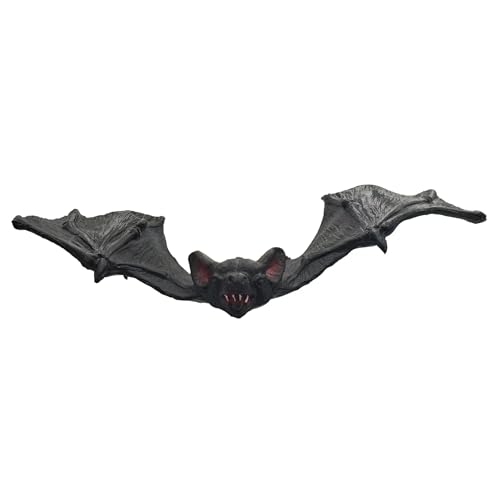 OhMill Fledermaus für Halloween, Dekoration, Fledermaus, Horror, realistisch, aus PU, Spielzeug, Dekoration für Partys, Karneval, Schwarz, 72 x 27 cm OhMill Fledermaus für Halloween, Dekoration, Fledermaus, Horror, realistisch, aus PU, Spielzeug, Dekoration für Partys, Karneval, Schwarz, 72 x 27 cm von OhMill