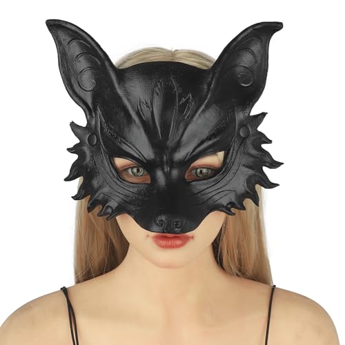 OhMill Fuchsmaske Wolfsmasken Therian Maske Halbgesicht Tier Cosplay Maske Halloween Party Cosplay Kostüm OhMill Fuchsmaske Wolfsmasken Therian Maske Halbgesicht Tier Cosplay Maske Halloween Party Cosplay Kostüm von OhMill
