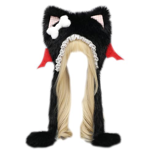 OhMill Studenten Mädchen Katze Ohr Hut Winter Niedliche Spitze Ohrenklappen Engel Plüsch Hut Kappe Katze Cosplay Halloween Kostüm Kopfbedeckung Frauen OhMill Studenten Mädchen Katze Ohr Hut Winter Niedliche Spitze Ohrenklappen Engel Plüsch Hut Kappe Katze Cosplay Halloween Kostüm Kopfbedeckung Frauen von OhMill