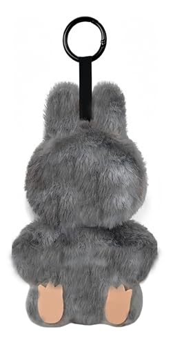 OhanaBeach® la-bu-bu Puppe,La-bu-bu Kuscheltier, La-bu-bu Monster Keychain, La-bu-bu Plüsch Anhänger, La-bu-bu Puppe, La-bu-bu Plush Doll, Geschenke für Jungen und Mädchen (Grau(Z)) von OhanaBeach