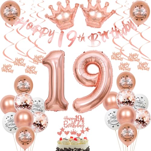 19 Jahr Geburtstag Mädchen Deko 19. Geburtstag Mädchen Rosegold Tortendeko 19 Rosegold Luftballon 19 Jahr 19 Geburtstagsdeko 19 Dekoration 19 Jahr Geburtstag Mädchen Deko 19. Geburtstag Mädchen Rosegold Tortendeko 19 Rosegold Luftballon 19 Jahr 19 Geburtstagsdeko 19 Dekoration von Ohaoduo
