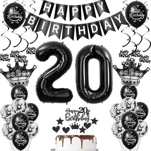 20. Geburtstagsdeko Luftballons Schwarz, Geburtstagsdeko 20 Jahr Männer, Schwarz Luftballon 20. Geburtstag Männer Frauen, Deko 20. Geburtstag Männer, 20. Geburtstag Dekoration Frauen 20. Tortendeko 20. Geburtstagsdeko Luftballons Schwarz, Geburtstagsdeko 20 Jahr Männer, Schwarz Luftballon 20. Geburtstag Männer Frauen, Deko 20. Geburtstag Männer, 20. Geburtstag Dekoration Frauen 20. Tortendeko von Ohaoduo