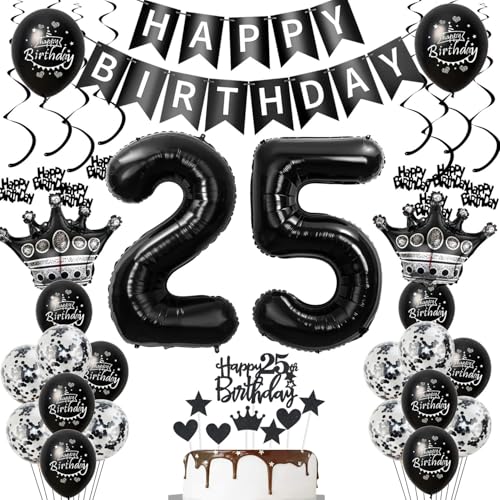 25. Geburtstagsdeko Luftballons Schwarz, Geburtstagsdeko 25 Jahr Männer, Schwarz Luftballon 25. Geburtstag Männer Frauen, Deko 25. Geburtstag Männer, 25. Geburtstag Dekoration Frauen 25. Tortendeko 25. Geburtstagsdeko Luftballons Schwarz, Geburtstagsdeko 25 Jahr Männer, Schwarz Luftballon 25. Geburtstag Männer Frauen, Deko 25. Geburtstag Männer, 25. Geburtstag Dekoration Frauen 25. Tortendeko von Ohaoduo