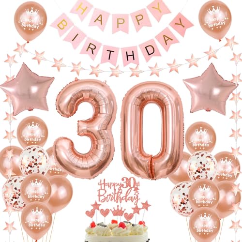 30. Geburtstag Deko Roségold, Luftballon 30. Geburtstag frauen, Geburtstagsdeko 30 Jahre frau ballon 30. Geburtstag Deko Roségold, Luftballon 30. Geburtstag frauen, Geburtstagsdeko 30 Jahre frau ballon von Ohaoduo