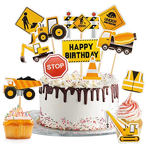 60 Stück Baufahrzeug Cupcake Topper, Bagger Kuchendeko Auto, Bau Thema Cupcake Topper LKW Bagger Kuchen Picks Dekorationen für Jungen Kinder Geburtstagstorte Party Favors Supplies 60 Stück Baufahrzeug Cupcake Topper, Bagger Kuchendeko Auto, Bau Thema Cupcake Topper LKW Bagger Kuchen Picks Dekorationen für Jungen Kinder Geburtstagstorte Party Favors Supplies von Ohaoduo
