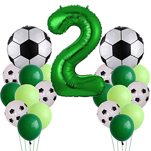 Fußball Geburtstagsdeko 2 Jahr, 2. Fußball Geburtstag Deko, 2. Fussball Deko Geburtstag Kinder, Fußball 2. Geburtstag Deko Junge, Luftballon 2. Fußball Luftballon für Fussball Party von Ohaoduo