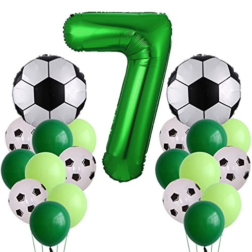 Fußball Geburtstagsdeko 7. Jahr - Luftballon und Party Deko für Kinder und Jungen von Ohaoduo