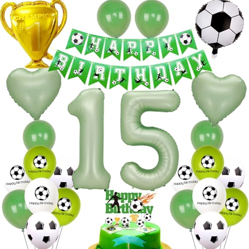 Fussball Luftballon 15. Geburtstag Grün Helium Ballon 15 Geburtstag Junge Cake Topper Fußball Geburtstagsdeko 15 Jahre Kindergeburtstag 15 Party Deko 15 Geburtstag Junge Fußball Kuchendeko 15 jahre Fussball Luftballon 15. Geburtstag Grün Helium Ballon 15 Geburtstag Junge Cake Topper Fußball Geburtstagsdeko 15 Jahre Kindergeburtstag 15 Party Deko 15 Geburtstag Junge Fußball Kuchendeko 15 jahre von Ohaoduo