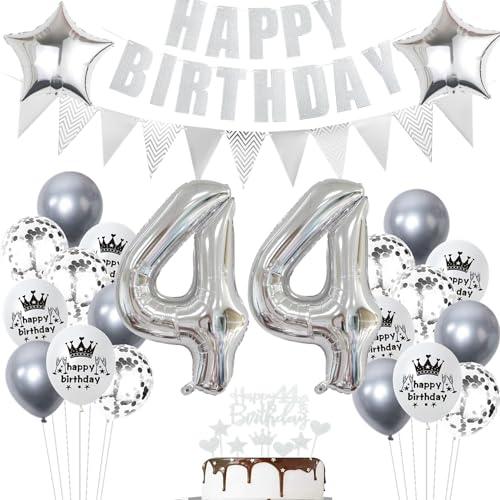 Geburtstagsdeko 44 Jahr Silber,Luftballon 44. Geburtstag Silber,Ballon 44. Geburtstag Silber,44 Geburtstag Party Mädchen Jungen,44 Luftballons Silber, 44 Jahr Ballon Silber 44 Jahr Tortendeko Geburtstagsdeko 44 Jahr Silber,Luftballon 44. Geburtstag Silber,Ballon 44. Geburtstag Silber,44 Geburtstag Party Mädchen Jungen,44 Luftballons Silber, 44 Jahr Ballon Silber 44 Jahr Tortendeko von Ohaoduo