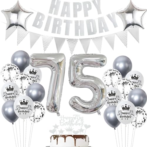 Geburtstagsdeko 75 Jahr Silber,Luftballon 75. Geburtstag Silber,Ballon 75. Geburtstag Silber,75 Geburtstag Party Mädchen Jungen,75 Luftballons Silber, 75 Jahr Ballon Silber 75 Jahr Tortendeko Geburtstagsdeko 75 Jahr Silber,Luftballon 75. Geburtstag Silber,Ballon 75. Geburtstag Silber,75 Geburtstag Party Mädchen Jungen,75 Luftballons Silber, 75 Jahr Ballon Silber 75 Jahr Tortendeko von Ohaoduo