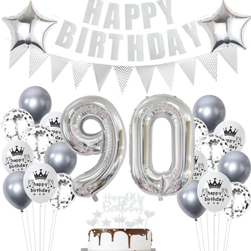 Geburtstagsdeko 90 Jahr Silber,Luftballon 90. Geburtstag Silber,Ballon 90. Geburtstag Silber,90 Geburtstag Party Mädchen Jungen,90 Luftballons Silber, 90 Jahr Ballon Silber 90 Jahr Tortendeko Geburtstagsdeko 90 Jahr Silber,Luftballon 90. Geburtstag Silber,Ballon 90. Geburtstag Silber,90 Geburtstag Party Mädchen Jungen,90 Luftballons Silber, 90 Jahr Ballon Silber 90 Jahr Tortendeko von Ohaoduo