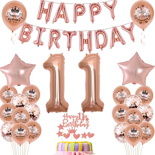Luftballons 11. Geburtstag Dekoration mädchen Rosegold 11th Geburtstag Party Deko Set 11 geburtstag deko mädchen 11 jahre Rosegold 11 Folienballons 11(11) Luftballons 11. Geburtstag Dekoration mädchen Rosegold 11th Geburtstag Party Deko Set 11 geburtstag deko mädchen 11 jahre Rosegold 11 Folienballons 11(11) von Ohaoduo