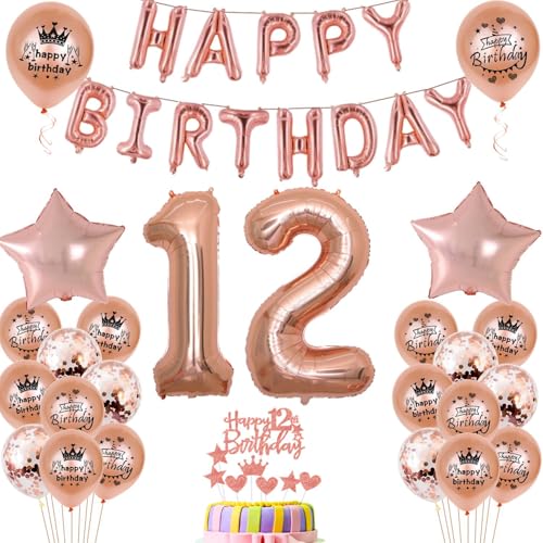 Luftballons 12. Geburtstag Dekoration mädchen Rosegold 12th Geburtstag Party Deko Set 12 geburtstag deko mädchen Luftballons 12. Geburtstag Dekoration mädchen Rosegold 12th Geburtstag Party Deko Set 12 geburtstag deko mädchen von Ohaoduo