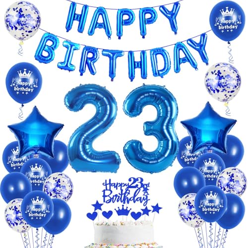 Luftballons 23. Geburtstag Dekoration mann blau happy birthday 23th Geburtstag Party Deko Set 23 geburtstag deko männer 23 jahre mannn blau Folienballons Luftballons 23. Geburtstag Dekoration mann blau happy birthday 23th Geburtstag Party Deko Set 23 geburtstag deko männer 23 jahre mannn blau Folienballons von Ohaoduo
