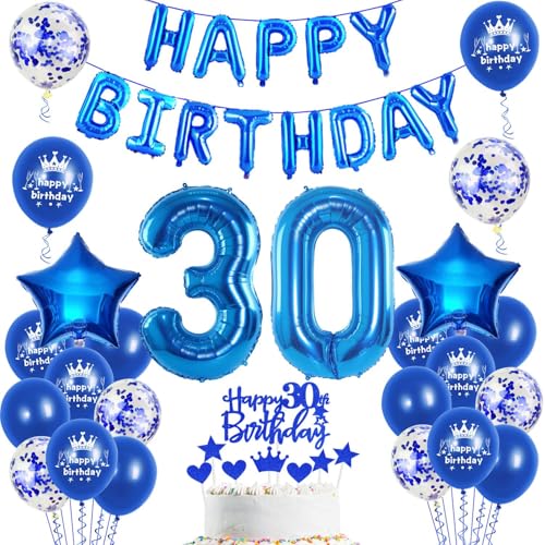 Luftballons 30. Geburtstag Dekoration mann blau happy birthday 30th Geburtstag Party Deko Set 30 geburtstag deko männer 30 jahre blau Folienballons Luftballons 30. Geburtstag Dekoration mann blau happy birthday 30th Geburtstag Party Deko Set 30 geburtstag deko männer 30 jahre blau Folienballons von Ohaoduo