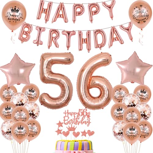 Luftballons 56. Geburtstag Dekoration frau Rosegold 56th Geburtstag Party Deko Set 56 geburtstag deko frauen Luftballons 56. Geburtstag Dekoration frau Rosegold 56th Geburtstag Party Deko Set 56 geburtstag deko frauen von Ohaoduo