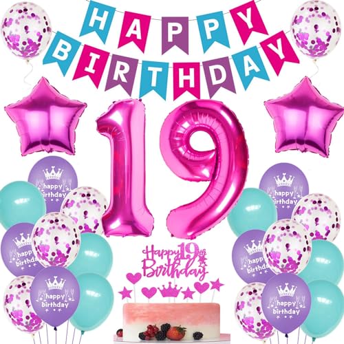 Luftballons Geburtstag 19 Rosa,Luftballon 19. Geburtstag Mädchen,Rosa 19 Jahre Geburtstagsdeko,Ballon 19. Geburtstag Rosa,19 Jahre Mädchen Party Dekoration, Rosa Tortendeko 19 Geburtstag Luftballons Geburtstag 19 Rosa,Luftballon 19. Geburtstag Mädchen,Rosa 19 Jahre Geburtstagsdeko,Ballon 19. Geburtstag Rosa,19 Jahre Mädchen Party Dekoration, Rosa Tortendeko 19 Geburtstag von Ohaoduo
