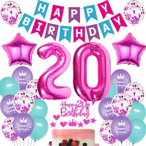 Luftballons Geburtstag 20 Rosa,Luftballon 20. Geburtstag Frau,Rosa 20 Jahre Geburtstagsdeko,Ballon 20. Geburtstag Rosa,20 Jahre Frau Party Dekoration, Rosa Tortendeko 20 Geburtstag Luftballons Geburtstag 20 Rosa,Luftballon 20. Geburtstag Frau,Rosa 20 Jahre Geburtstagsdeko,Ballon 20. Geburtstag Rosa,20 Jahre Frau Party Dekoration, Rosa Tortendeko 20 Geburtstag von Ohaoduo