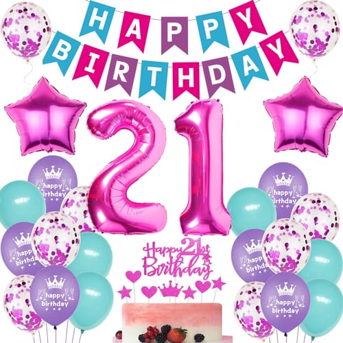 Luftballons Geburtstag 21 Rosa,Luftballon 21. Geburtstag Frau,Rosa 21 Jahre Geburtstagsdeko,Ballon 21. Geburtstag Rosa,21 Jahre Frau Party Dekoration, Rosa Tortendeko 21 Geburtstag Luftballons Geburtstag 21 Rosa,Luftballon 21. Geburtstag Frau,Rosa 21 Jahre Geburtstagsdeko,Ballon 21. Geburtstag Rosa,21 Jahre Frau Party Dekoration, Rosa Tortendeko 21 Geburtstag von Ohaoduo