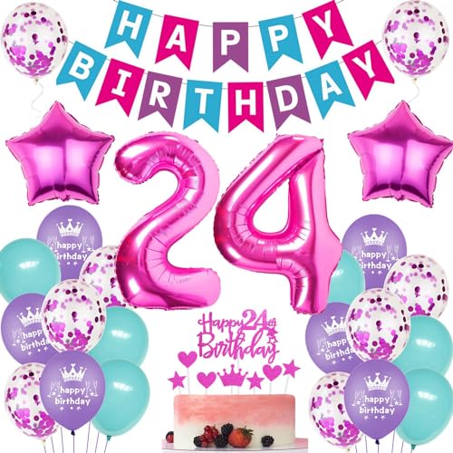 Luftballons Geburtstag 24 Rosa,Luftballon 24. Geburtstag Frau,Rosa 24 Jahre Geburtstagsdeko,Ballon 24. Geburtstag Rosa,24 Jahre Frau Party Dekoration, Rosa Tortendeko 24 Geburtstag Luftballons Geburtstag 24 Rosa,Luftballon 24. Geburtstag Frau,Rosa 24 Jahre Geburtstagsdeko,Ballon 24. Geburtstag Rosa,24 Jahre Frau Party Dekoration, Rosa Tortendeko 24 Geburtstag von Ohaoduo