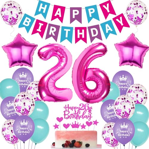 Luftballons Geburtstag 26 Rosa,Luftballon 26. Geburtstag Frau,Rosa 26 Jahre Geburtstagsdeko,Ballon 26. Geburtstag Rosa,26 Jahre Frau Party Dekoration, Rosa Tortendeko 26 Geburtstag Luftballons Geburtstag 26 Rosa,Luftballon 26. Geburtstag Frau,Rosa 26 Jahre Geburtstagsdeko,Ballon 26. Geburtstag Rosa,26 Jahre Frau Party Dekoration, Rosa Tortendeko 26 Geburtstag von Ohaoduo