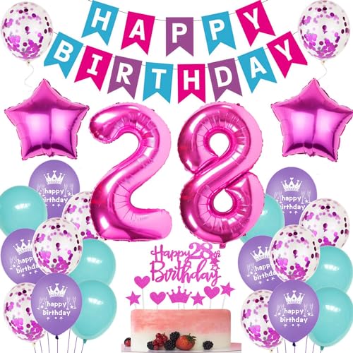 Luftballons Geburtstag 28 Rosa,Luftballon 28. Geburtstag Frau,Rosa 28 Jahre Geburtstagsdeko,Ballon 28. Geburtstag Rosa,28 Jahre Frau Party Dekoration, Rosa Tortendeko 28 Geburtstag Luftballons Geburtstag 28 Rosa,Luftballon 28. Geburtstag Frau,Rosa 28 Jahre Geburtstagsdeko,Ballon 28. Geburtstag Rosa,28 Jahre Frau Party Dekoration, Rosa Tortendeko 28 Geburtstag von Ohaoduo