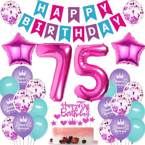 Luftballons Geburtstag 75 Rosa,Luftballon 75. Geburtstag Frau,Rosa 75 Jahre Geburtstagsdeko,Ballon 75. Geburtstag Rosa,75 Jahre Frau Party Dekoration, Rosa Tortendeko 75 Geburtstag Luftballons Geburtstag 75 Rosa,Luftballon 75. Geburtstag Frau,Rosa 75 Jahre Geburtstagsdeko,Ballon 75. Geburtstag Rosa,75 Jahre Frau Party Dekoration, Rosa Tortendeko 75 Geburtstag von Ohaoduo