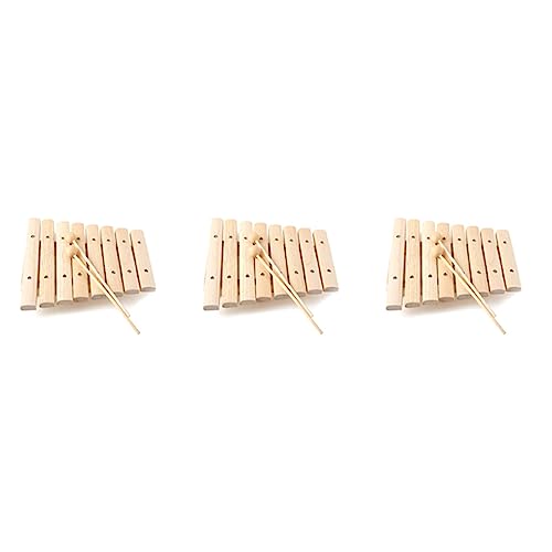 Ohewiiuk 3X Kinder Kinder Natur 8 Töne Xylophon Schlagzeug Toy Musik Instrument für Kinder Musik Entwickeln von Ohewiiuk