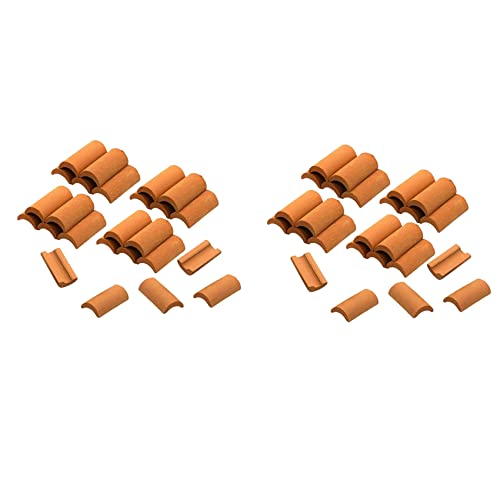 Ohewiiuk 50 Stücke Mini Rote Dach Ziegel Modellbau Set Miniatur Fliesen Figur Landschaftsbau Mach Es Selbst Feen Garten Zubehör B von Ohewiiuk