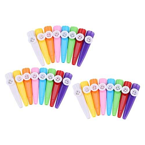Ohewiiuk 72 Stücke Kunststoff Kazoos 8 Kazoo Musikinstrument, Guter Begleiter für Gitarre, Ukulele, Violine, Klavier Tastatur, Großes Geschenk für Musik Liebhaber (72 Stück) von Ohewiiuk