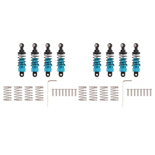 Ohewiiuk 8 Stück RC Autos Aluminium Stoß Dämpfer Vorne & Hinten Dämpfer für TT-01 TT01 /TT02 M5 M6 1/10 RC Upgrade Teile Blau Ohewiiuk 8 Stück RC Autos Aluminium Stoß Dämpfer Vorne & Hinten Dämpfer für TT-01 TT01 /TT02 M5 M6 1/10 RC Upgrade Teile Blau von Ohewiiuk
