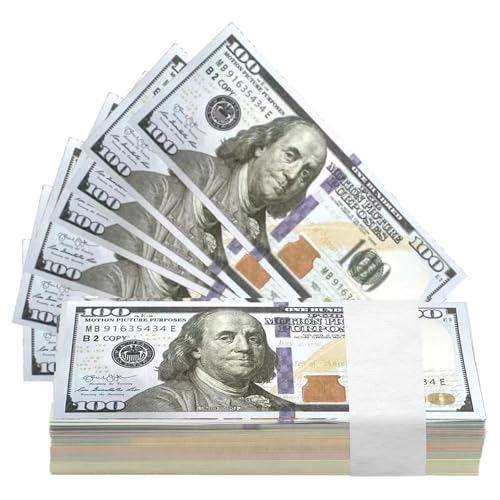 120 Stück Prop Money, 100 Dollar Scheine, Fake Geld, Spielgeld Kinder, Falschgeld Scheine für sfeiern, Film-Requisiten-Münzen, Prop Money, Spielgeld Dollar, Spielgeld Für Kinder Kaufladen 120 Stück Prop Money, 100 Dollar Scheine, Fake Geld, Spielgeld Kinder, Falschgeld Scheine für sfeiern, Film-Requisiten-Münzen, Prop Money, Spielgeld Dollar, Spielgeld Für Kinder Kaufladen von Ohh-nanjoo